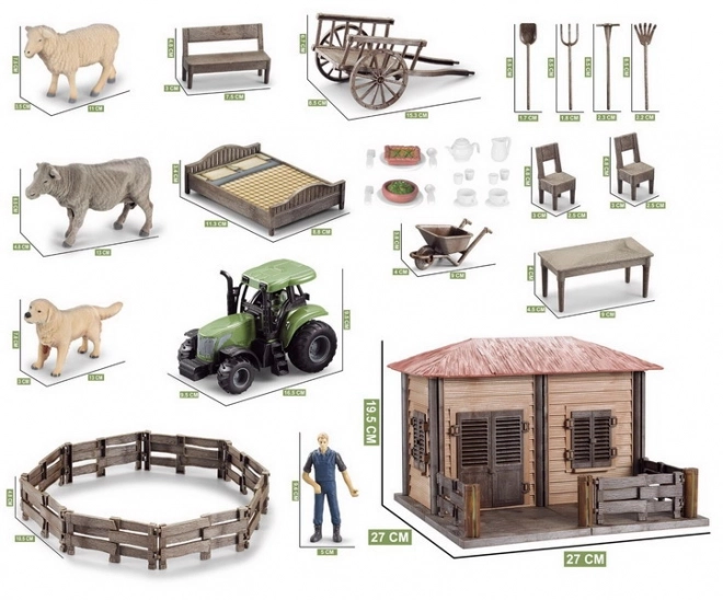 Farm Set with Tractor and Accessories