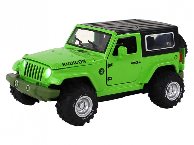 Off-road Metal Friction Car with Battery Green 1:32