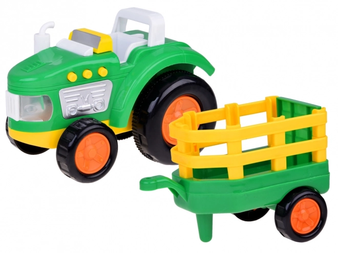 Farm Tractor with Trailer and Animals - Sound and Light