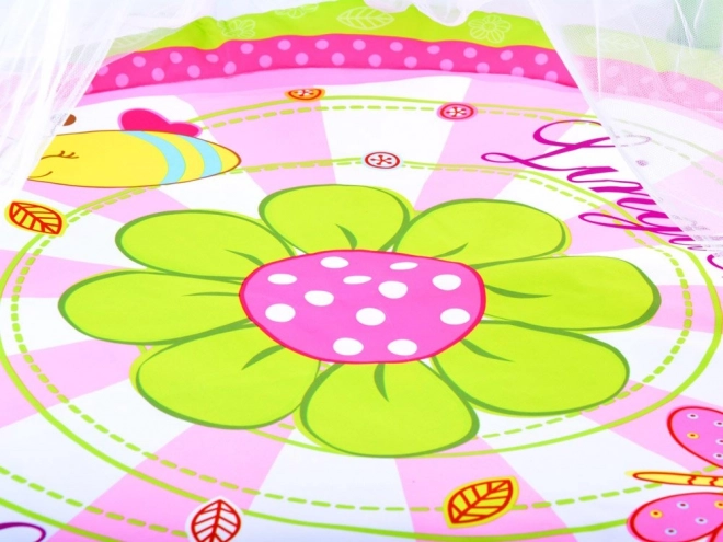 Baby Flower Playmat with Mosquito Net