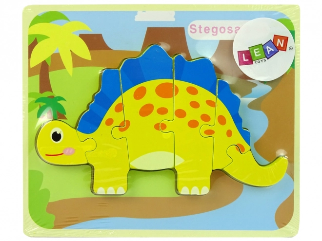 Wooden Dinosaur Puzzle Set - Stegosaurus & Oviraptor