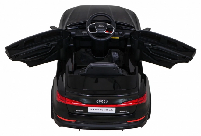 Audi E-Tron Sportback pre deti + Pilot + pohon 4x4 + pomalý rozjazd + rádio MP3 + LED – čierna