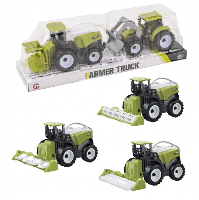 Toy Tractor and Harvester Set