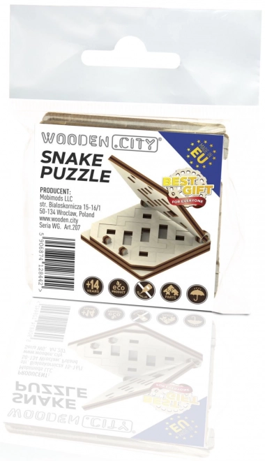 Wooden 3D Puzzle Snake Game