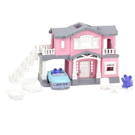 Green Toys Pink Playhouse with Accessories