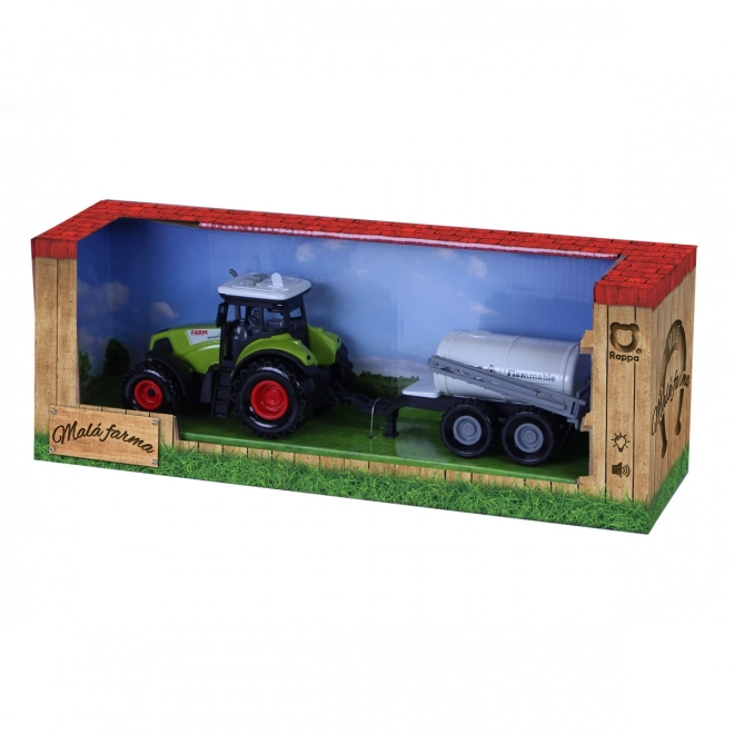 Plastic Tractor with Sound and Light Sprayer Trailer