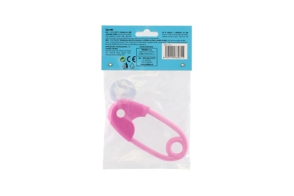 Baby Rattle Pin 12cm Pink