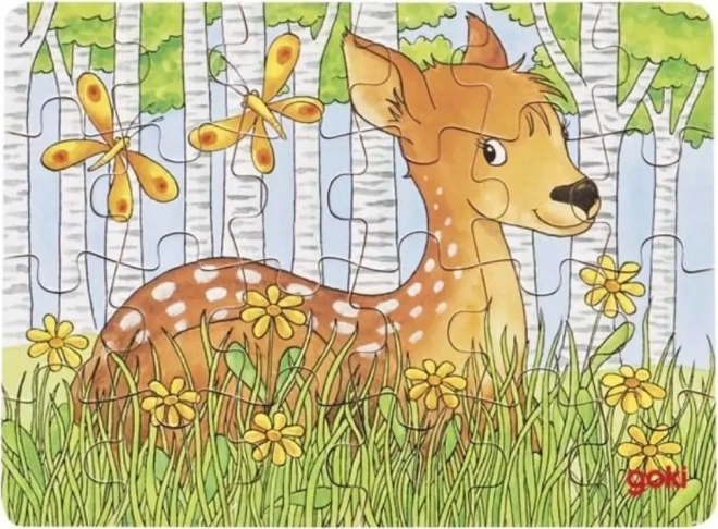 Wooden Forest Animals Deer Puzzle 24 Pieces