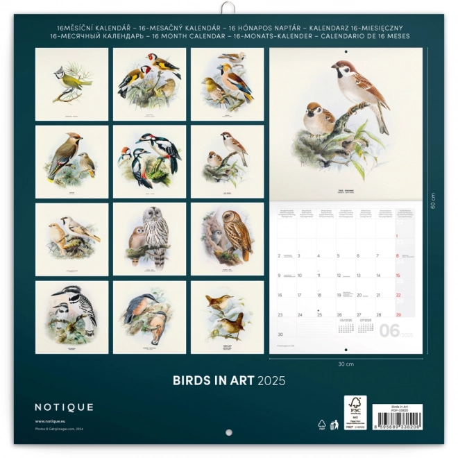 Notique Bird Desk Calendar 2025