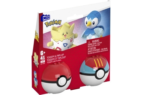 Mega Pokémon Pokéball with Piplup and Togepi Figures