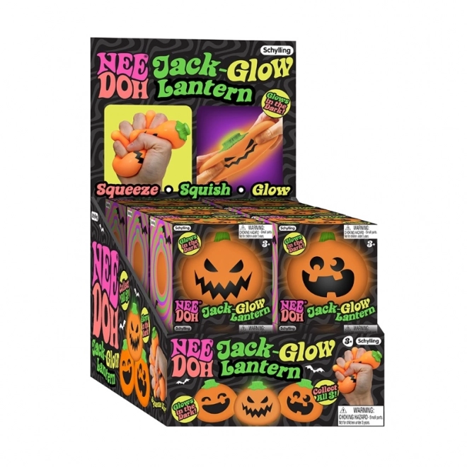 Schylling NeeDoh Glow in the Dark Halloween Pumpkin