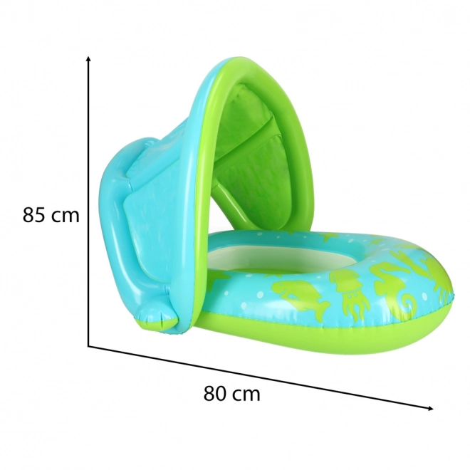 Inflatable Baby Swim Ring with Canopy in Green by Bestway