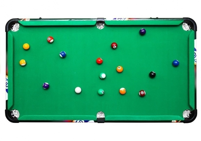 Large Folding Wooden Billiards Table Game with Balls