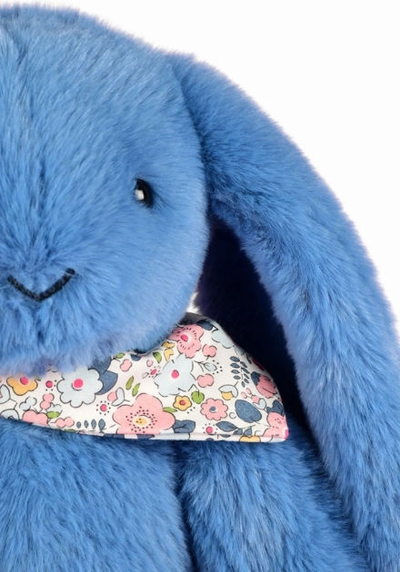Plush bunny with blue scarf 35 cm