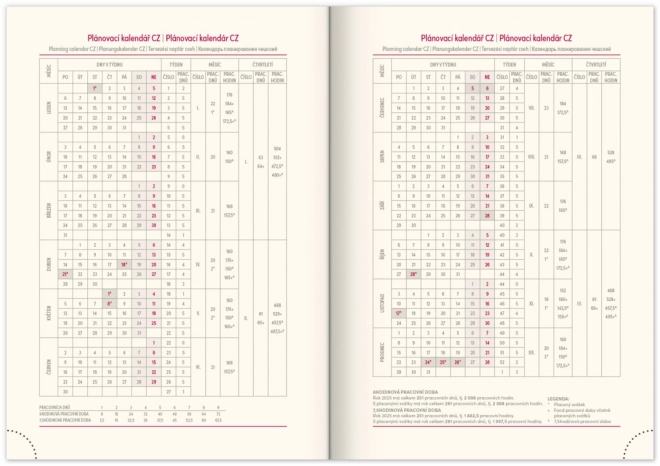 Daily Planner Vellum 2025 Blue