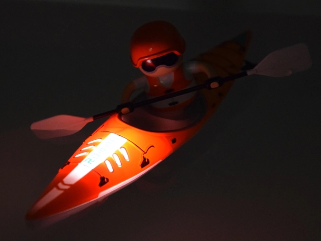 Remote Controlled Kayak with Oarsman and LED Lights