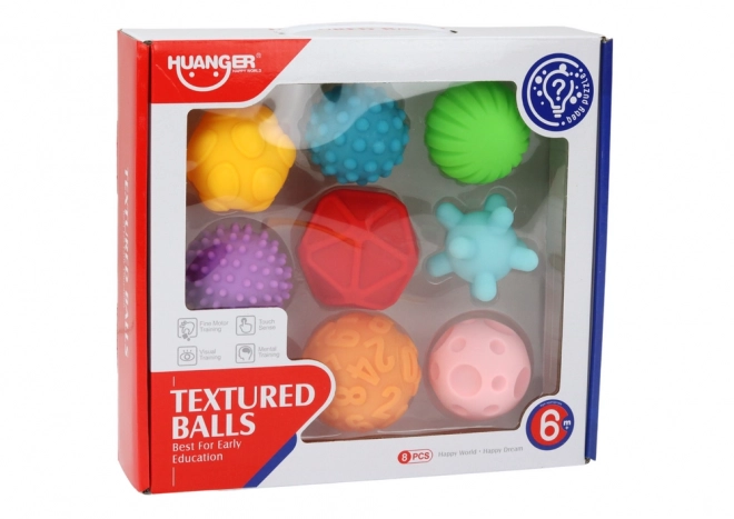 Sensory Balls Set - 8 Colorful Textured Pieces