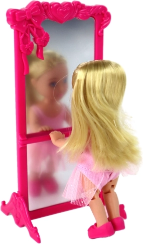 Large pink mirror for training