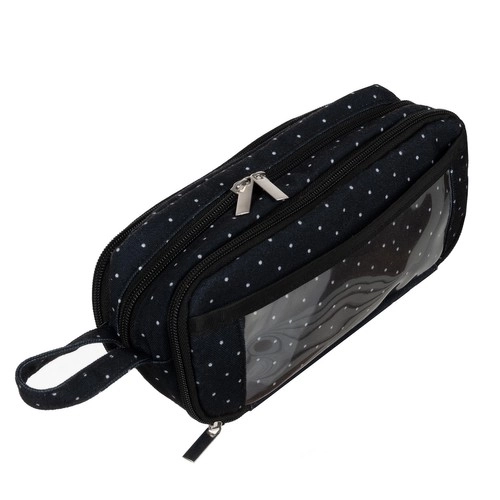 Expandable Triple Pencil Case - Black