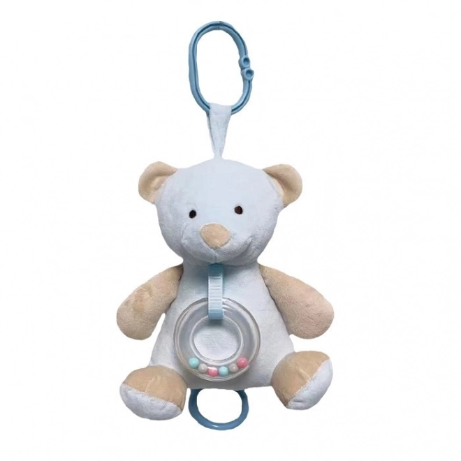 Music Box Teddy Bear 18cm Blue