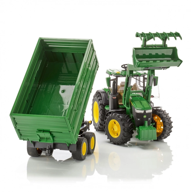 Bruder John Deere Tractor with Loader and Tandem Trailer