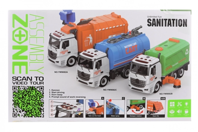 Battery-Powered Screwable Garbage Truck with Flywheel