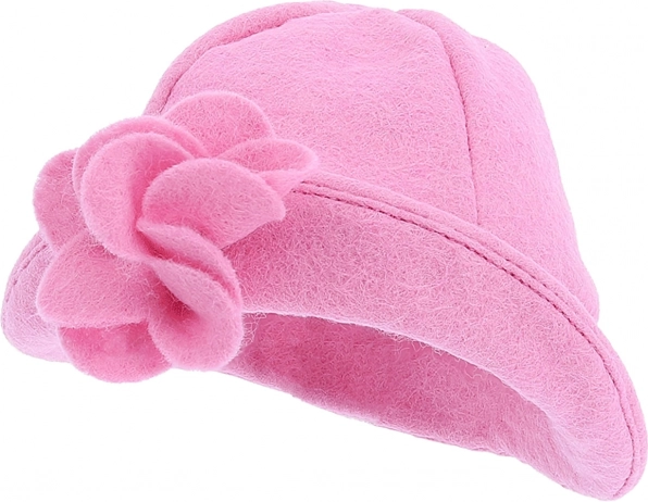 Pink hat with flower