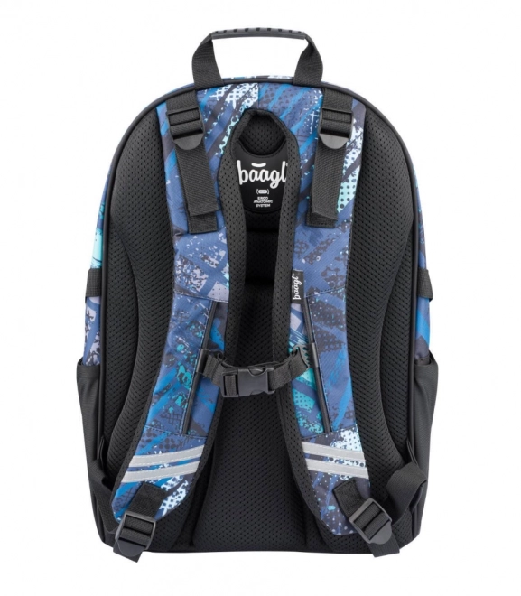 Baagl Skate Structures School Backpack Set