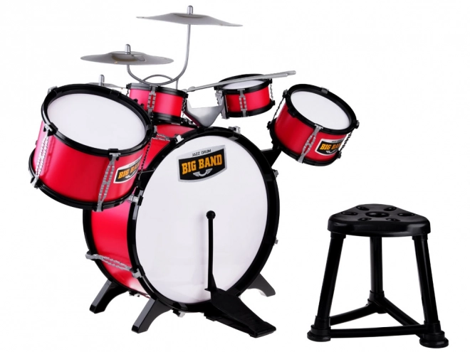 Large Rock Drum Set with Cymbals and Sticks