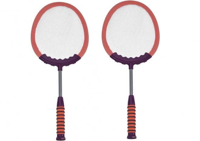 Badminton Set with 2 Rackets and Shuttlecocks Pink