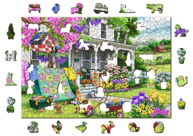 Wooden Puzzle Rural Garden