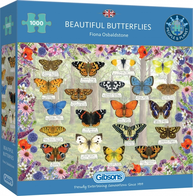 Gibsons Beautiful Butterflies Puzzle 1000 Pieces