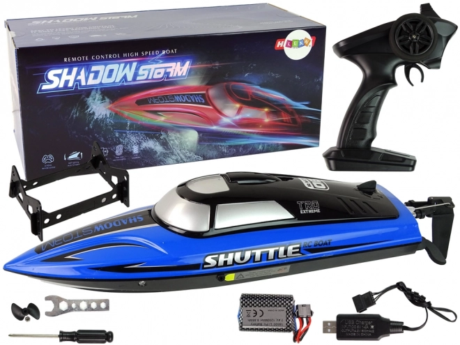 Blue RC Speedboat