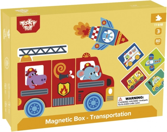 Armoire Montessori Magnétique Tooky Toy avec 80 Pièces