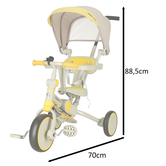 Yellow and Black Trike Fix V4 with Canopy – Yellow-grey