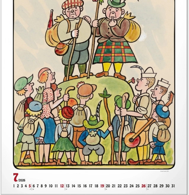 wall calendar Josef Lada 2026