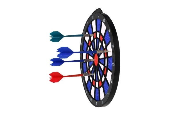 Dartboard With 4 Darts