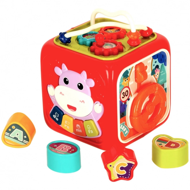 interactive educational cube piano 6-in-1 by Bibi-Inn pink