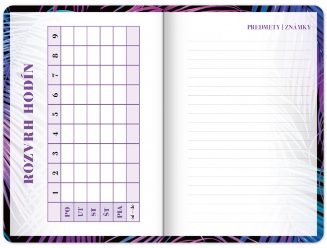 Student Planner with Palm Design (September 2024 - December 2025)