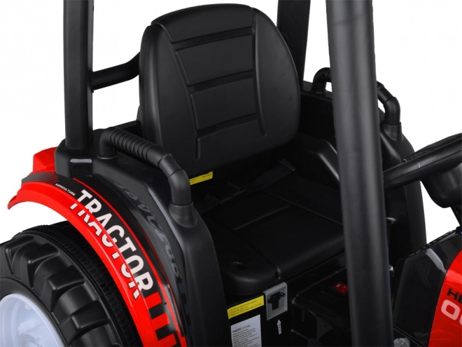 Large electric tractor with trailer and bucket for children