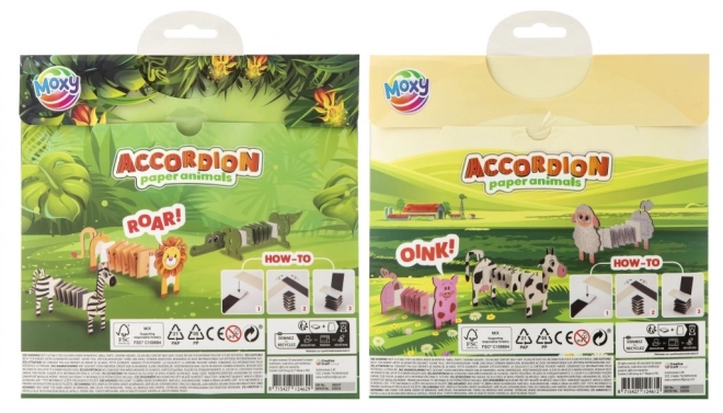 Folding Accordion Paper Animals Home/Jungle