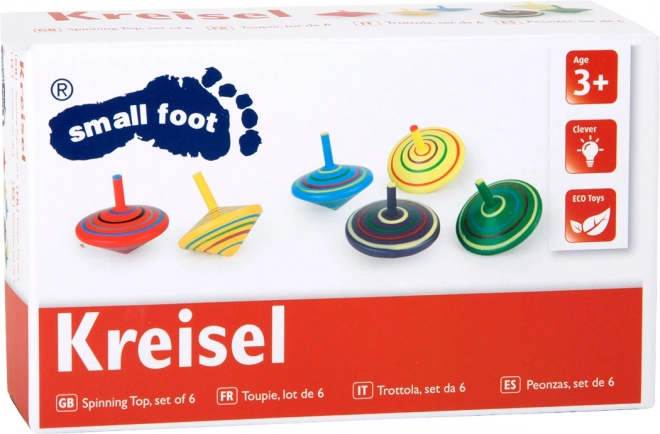 Small Foot Wooden Spinning Tops Set