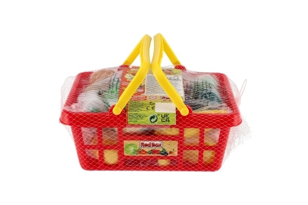 Shopping Basket with Assorted Fruits and Vegetables for Kids