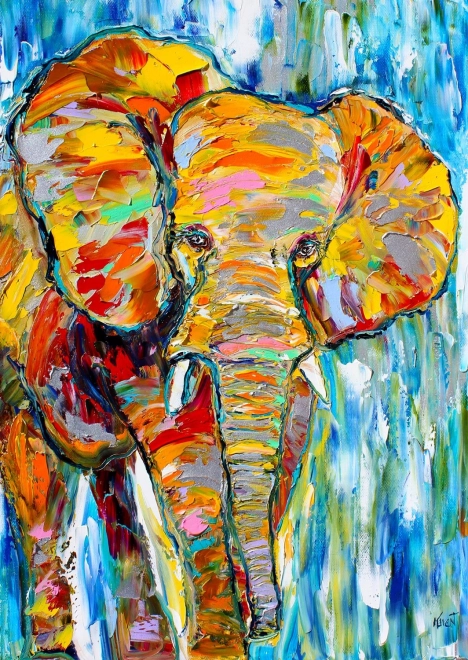 Colorful Elephant Puzzle 1000 Pieces