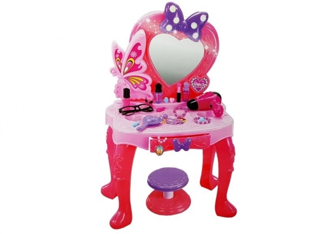 Beauty Vanity Set for Girls With Mirror and Accessories