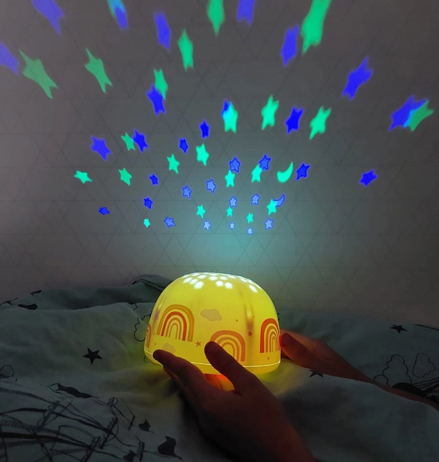 A Little Lovely Company night light projector with rainbow design