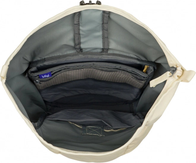 Beige Baagl Roll Backpack