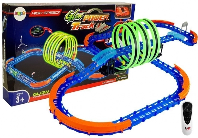 Glow in the Dark Racing Track with RC Car