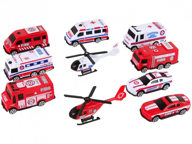 Rescue Vehicle Toy Set with Fire Truck and Ambulance