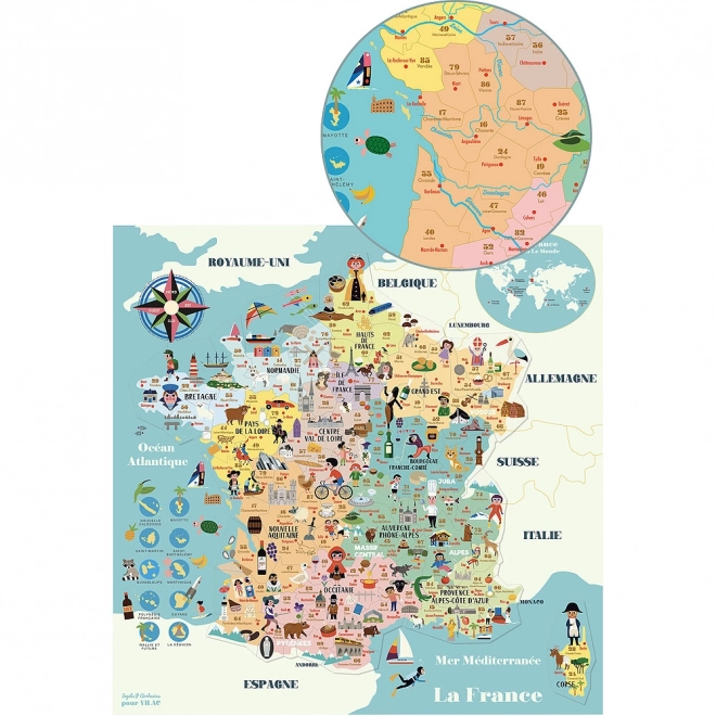 Vilac Magnetic Map of France